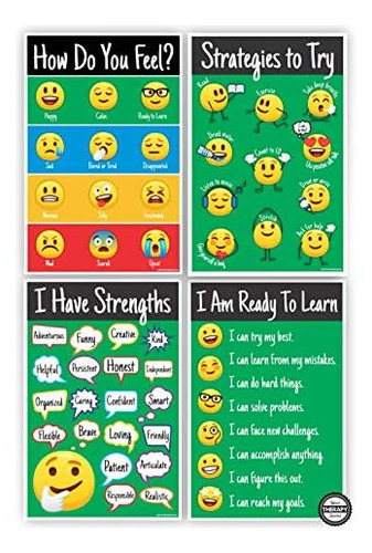 Four Emotional Regulation Poster. Emotion Chart For Kid...