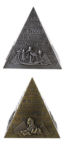 2 Piezas Pirámides Egipcias Estatuilla Estatua Oficina En 1
