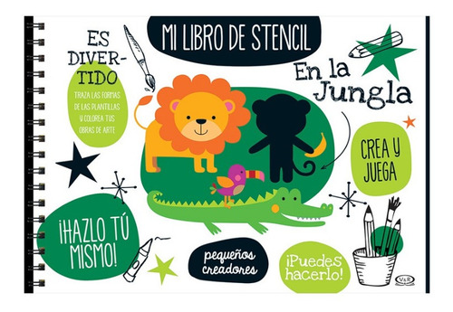Imagen 1 de 3 de En La Jungla, Mi Libro De Stencil Didactico Infantil - V&r