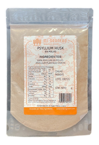 Psyllium Husk Plantago 250 Gramos 