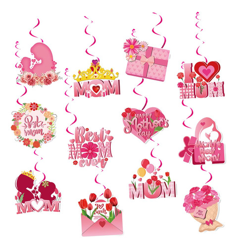 12 Piezas De Regalo Para El Día De La Madre, Decoración De
