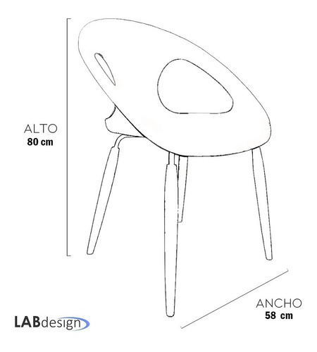 Silla Diseño Vanguardia Patas Madera X4 - Envío Sin Cargo!