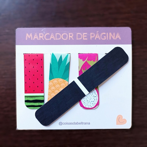 Kit 4 Marcadores De Páginas Magnéticos Exclusivos Frutas