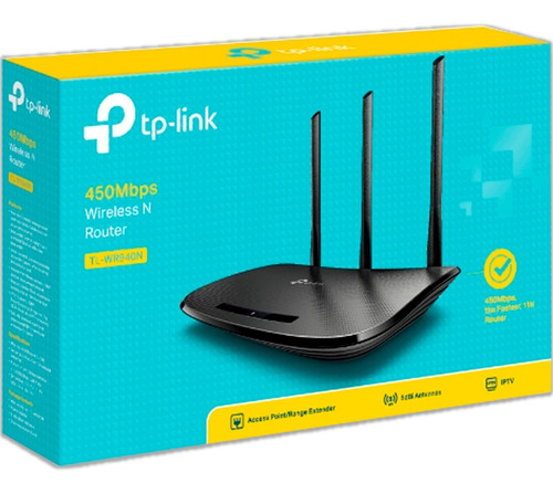 Router Wifi Tp-link Inalambrico 450 Mbps Tl-wr940n 3 Antenas