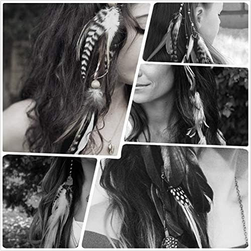 Mwoot Extensión De Cabello Con Clip De Plumas, 6 Piezas, Pin
