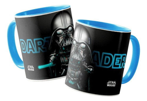 Mug Darth Vader Entrégate Al Lado Blue Taza Ceramica 11onz