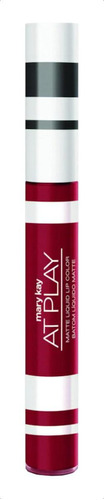 Labial Mary Kay Liquid Lipstick At Play color spicy red satinado