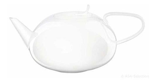 Asa 2016013 measuring Table Ceramic Teapot With Strainer, Wh