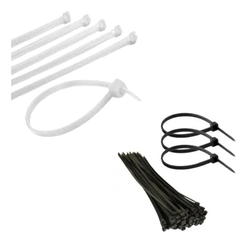 Abraçadeira Para Kid Play Nylon 390mm Branca Forte Kit C/100