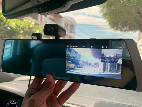 Espejo Retrovisor 3 Camaras Carro Trasera Interior Delantera