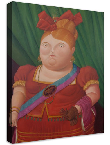 Cuadro Canvas Decorativos La Primera Dama Fernando Botero