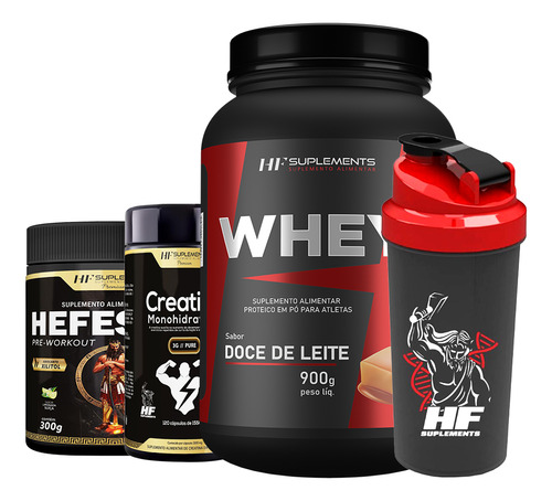 Whey Protein Doce De Leite +pré Treino Limonada Creatina Coq