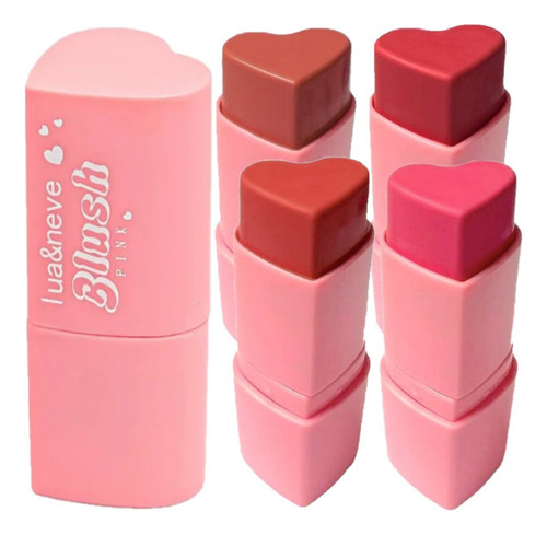 24 Blush Bastão Stick Coração Ln02240a Lua E Neve Atacado S