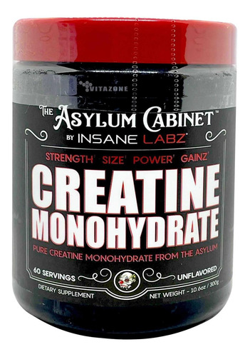 Creatina Monohidratada 300 Grs Sin Sabor Insane Labz