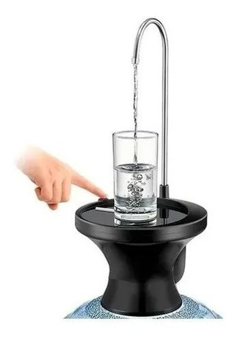 Bomba Dispensador Agua Eléctrico Recargable Fuente Color Negro