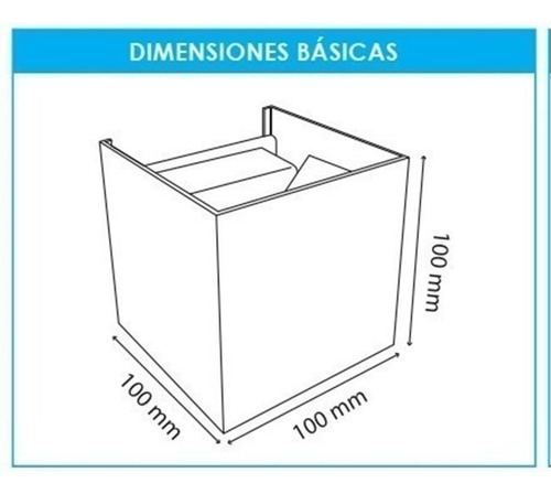 3 Pz Arbotante Led Para Pared 10w Tipo Cubo Arb10p Color Dvar3
