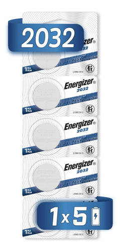 5 Pila Energizer Boton Cr2032 3v Reloj Control Alarma