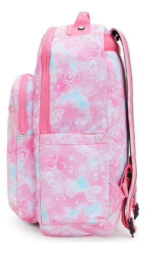 Mochila Kipling Modelo Seoul Color Garden Clouds 100% Color Rosa Chicle Diseño De La Tela Liso