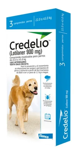 comprar Antipulgas Perros Anti Garrapatas Credelio 22kg -45kg X3 Tab