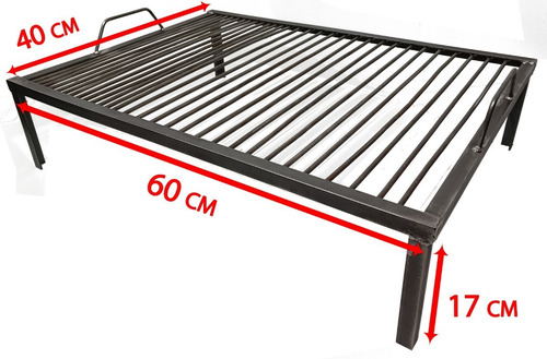 Imagen 2 de 4 de Parrilla Portatil Pinche 60x40x17cm Varillas - Brasas®