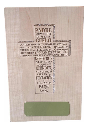 Urna Funeraria Para Cenizas Padre Nuestro Grabada