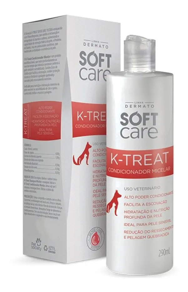 Soft Care K-treat Condicionador Micelar 290ml - Cães E Gatos Fragrância Sem fragrância