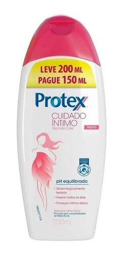 Imagem 1 de 3 de Sabonete Líquido Protex Cuidado Íntimo Delicate Care 200ml