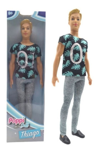 Imagen 5 de 6 de Muñeco 29 Cm Thiago Poppi Men Doll Articulado No Ken