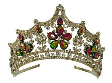 Tiara Corona Reina Carnaval Cristales Novia Xv Coranarte