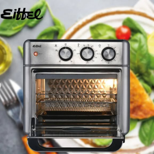 Horno Freidora De Aire Eiffel 15 Litros 2 En 1 Acero Inoxidable