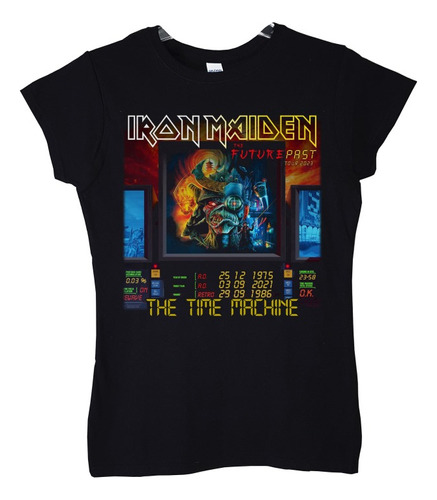 Polera Mujer Iron Maiden Chile The Time 23 Metal Abominatron