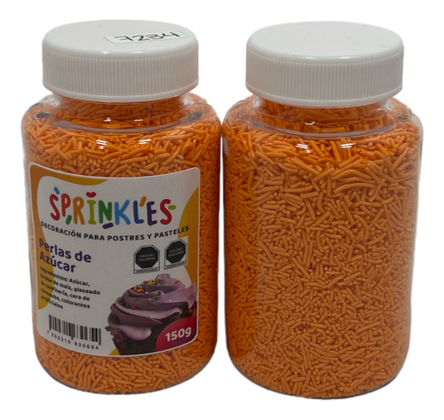 2pz Naranja Sprinkles Granillo Barritas Tr Decoracion Pastel