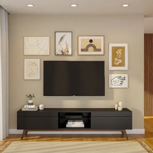 Rack Mueble De Tv En Madera Lacado Mate Ref Rack41
