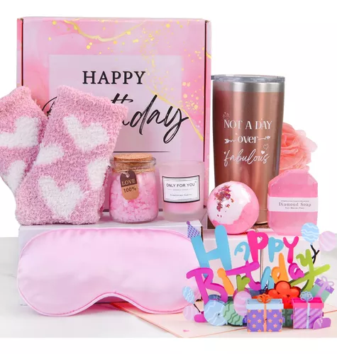 Set de regalo de lujo para mujer, cesta de regalo de feliz cumpleaños,  ideas de regalo, regalos relajantes para mejor amiga, hermana, esposa,  madre