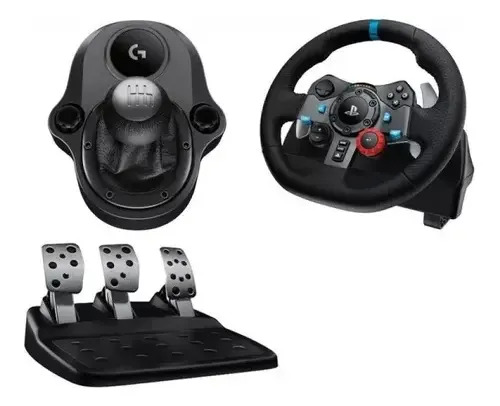 Combo Volante Gamer G29 Ps4/ps5/pc + Câmbio Shifter Logitech Preto