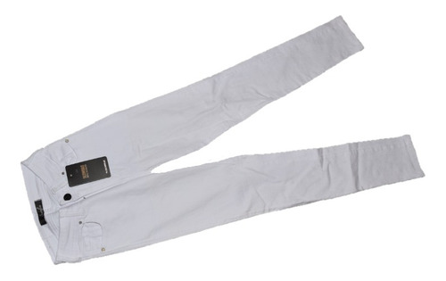 Scombro Pantalon Chupin De Jean Elastizado  Blanco S Clasico