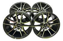 Comprar Rines Deportivos 15x7 4\u002F100\u002F108 Válvulas Incluidas 4 Piezas Gris Oscuro