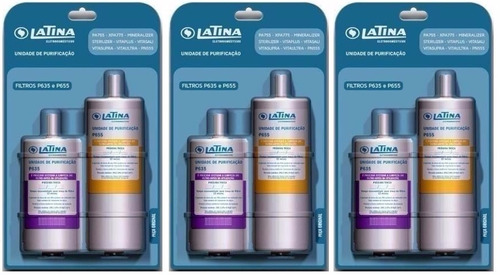 Kit Com 3 Unidades Do Filtro Refil Latina Vela Refil Pa755