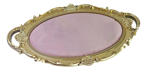 Bandeja De Tocador Cosméticos Ovales Decoración Para Rosa