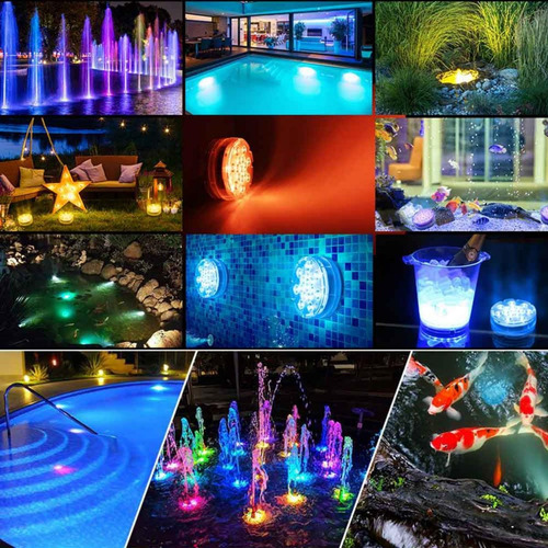 Luz Led Rgb Submersível Festa Decoração Drinks Balde Gelo
