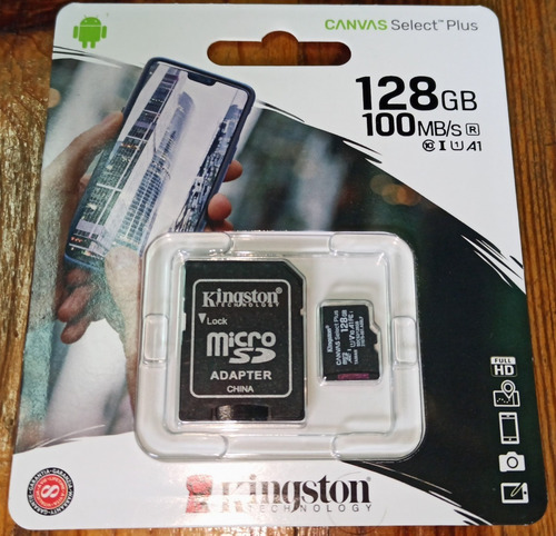 Memoria Micro Sd Kingston 128 Gb Canvas Select Plus A1