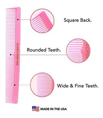 Juego De Peines De Peluquero Allegro Combs 420 Pro
