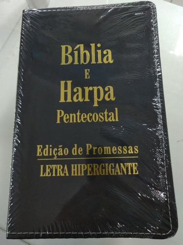 Bíblia Sagrada Letra Gigante Com Harpa Cristã - Edição Promessas Preta, De João Ferreira De Almeida. Editora Kings Cross Em Português