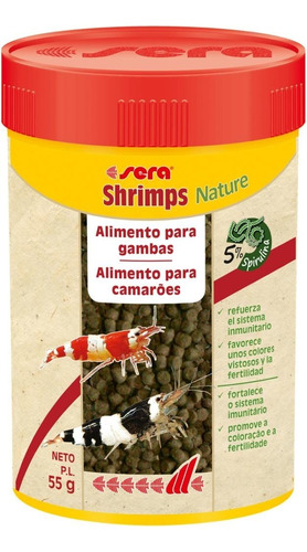 Sera Shrimps Nature 55 Gr Alimento para Gambas