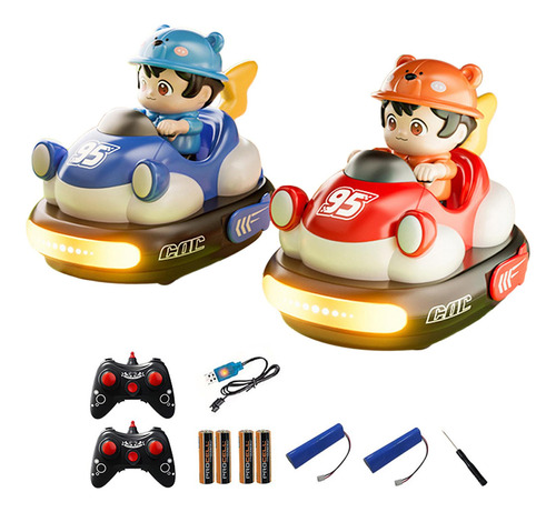 2x Rc Speed Car Boys Race Car Toy Kids Rc Cartoon Car Battle