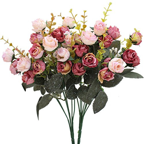 Luyue 7 Rama 21 Cabezas De Seda Artificial Fake Flowers Leaf