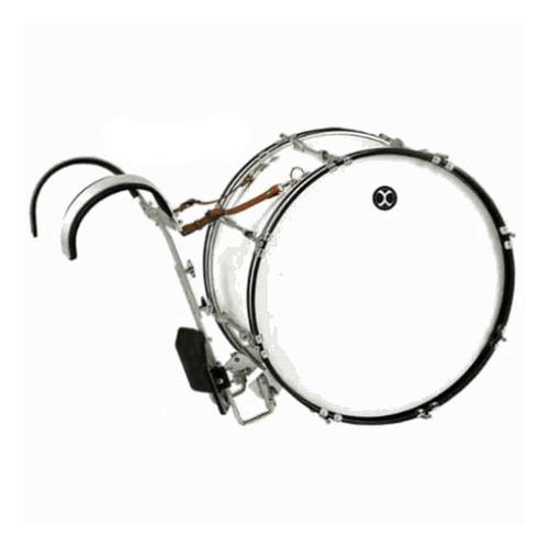 Tambora De Marcha Blanca 24x12 Con Arnes Extreme Extm003