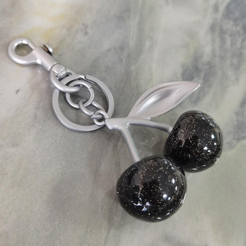 Llavero Cherry Car Para Mujer, Bonito Llavero De Metal Con F