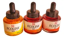 Comprar 3 Tintas De Acuarela Líquida Ecoline  Frasco 30 Ml C\u002F Gotero
