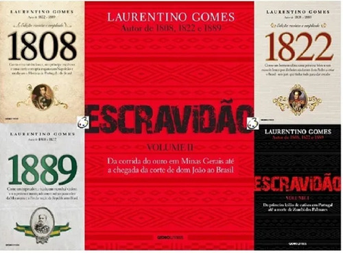 Kit 1808 + 1822 + 1889 Escravidao 1 E 2 Livros Laurentino